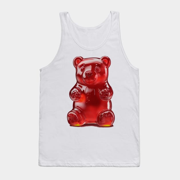 Cute Gummy Bear Candy Design Tank Top by UNDERGROUNDROOTS